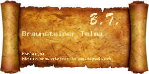 Braunsteiner Telma névjegykártya